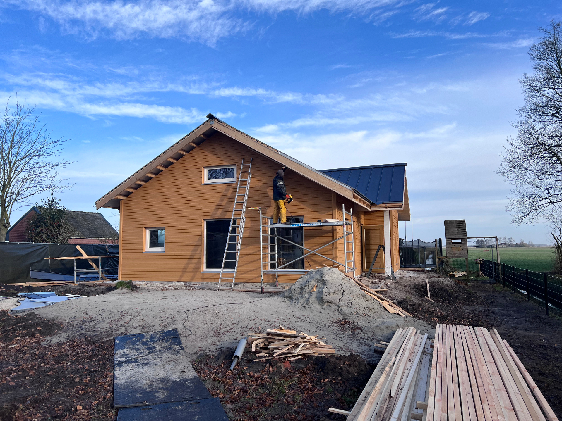 Bouwpakkethuis opgebouwd in Kolham